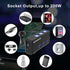 Cigarette Lighter Plug Splitter, 3 Socket 200W Car Cigarette Lighter Adapter USB Charger Extension Cord Multi Port