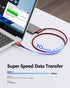 SUNGUY USB C 3.1 Gen 2 Cable 3FT, Right Angle Android Auto USB C, 3A Fast Charge & 10Gbps Data Sync, Red