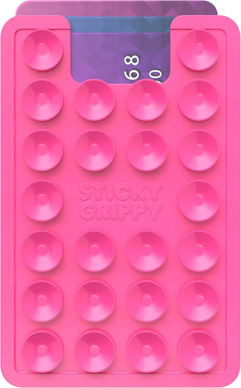 Suction Phone Card Holder Mount, Phone Wallet, Silicon Adhesive Accessory for iPhone and Android, Hands-Free Mirror