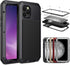 CarterLily Compatible iPhone 11 Case, Full Body Shockproof, Dustproof, Waterproof Aluminum Alloy Cover (Black)