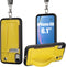 TOOVREN Wallet Case for iPhone XR with Lanyard Strap, Card Holder, Protective Cover with Stand, Yellow