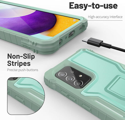 ExoGuard for Samsung Galaxy A52 Case - Rubber Shockproof Full-Body Cover with Screen Protector