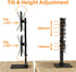 suptek 13 36Inch Adjustable,50,75 100mm Dual Monitor Stand with Base- Vertical Stack Screen Free-Standing Monitor Riser