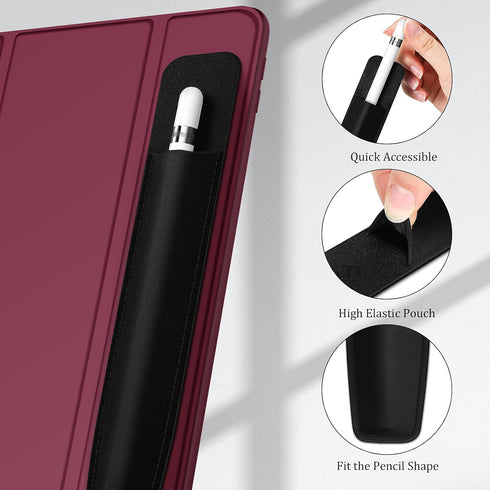 Fintie Pencil Holder Sticker - Black Adhesive Leather Pen Pouch Sleeve for Apple Pencil Pro & USB-C