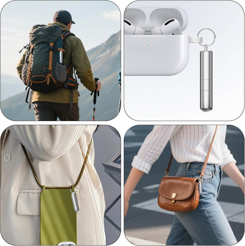 SAMIQU 2-in-1 Kit(Set 2) SIM Card Removal Tool with Cleaning Brush EDC Keychain Tool for Phone and Earbud Cleaning
