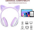 TCJJ Kids Wireless Headphones, Cat Ear LED Light Up, Bluetooth 5.4, Noise Cancelling for Girls Boys Toddlers