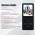 imkavery 128GB MP3 5.2, Player with Bluetooth Portable Black Music Player for Kids with Built-in HD Speaker, FM Radio