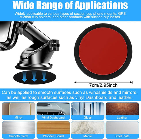 Apojgitn 3PCS 2.75 Car Dashboard Pad, Strong Adhesive Picky Pad for Phone, Sticky Suction Phone Mount for Car