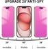 iPhone 14 Pro Max / 15 Plus Privacy Screen Protector - 6.7" Tempered Glass, HD Anti-Spy, Purple Gradient, Full Coverage.