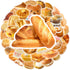 Hozeuiy 50pcs Album Cute Bread Stickers, Delious Food Decals Waterproof Decorative Decals for Scrapbook DIY Crafts