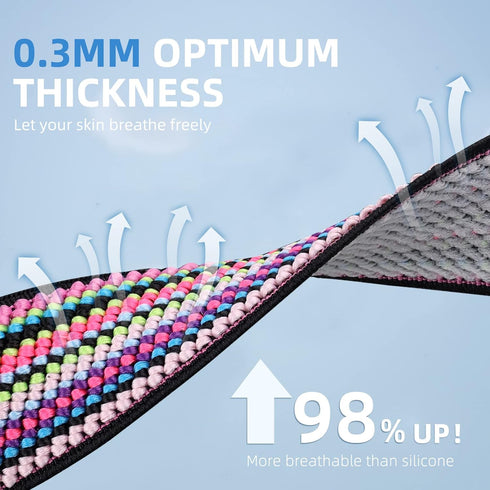 Witzon Elastic Bands for Fitbit Versa 2 / Versa / Lite, Soft Loop Nylon Fabric Replacement Straps, Colorful