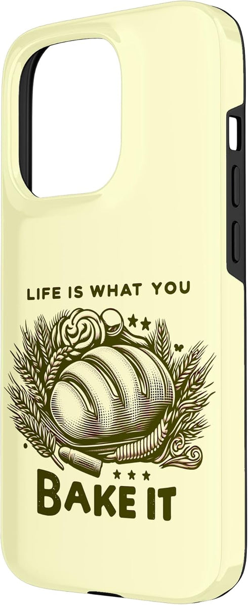 Vintage World 15 Life is What you Bake it Bakery Baking Fresh Bread Pastries Case for iPhone Pro