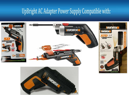 UpBright 4.2V AC/DC Adapter for Worx Zip Snip WX081L 3.6V 4V Cutter Power Supply Charger