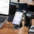 Crpich Acrylic Phone Stand, Ergonomic Design for Apple iPhone and Samsung Galaxy, Black