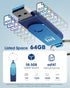 mosDART 64GB 3.2 150MB/S 15,16, 17, Dual USB C Flash Drive, Speed Up to Type C Thumb Drive with Keychain, for iPhone