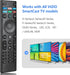 Universal Remote Replacement for VIZIO Smart TV - XRT140 Control for All LED LCD HD 4K UHD HDR TVs