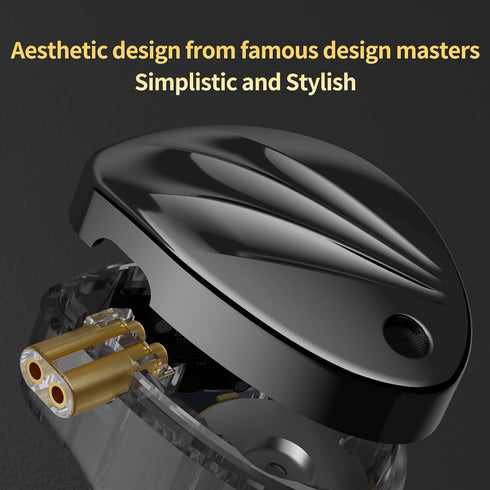 KZ Krila Tunable Hybrid Earphones, KZ HIFI BA DD Heavy Bass in-ear Headphones, Detachable Silver Cable, Black