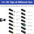 Gilivier 5V 2A 5V 9.8FT 100-240V 5 2 1.5A 1A 0.5A 5.52.5mm 14 Power Supply Adapter DC Power Cord AC to DC Volt Amp