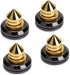 Facmogu 4PCS Golden Speaker Isolation Spikes with Pads - Speaker Spike Pad Kit for Subwoofer, Audio Amplifier