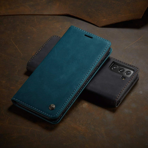 Kowauri Flip Case for Galaxy S21, Leather Wallet Case with Card Slot and Magnetic Closure for Samsung Galaxy S21