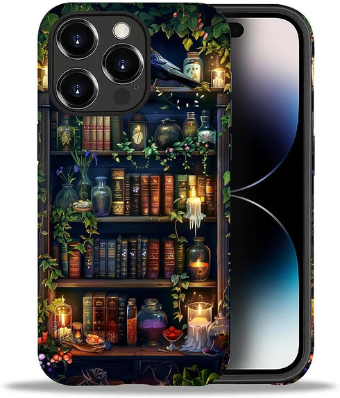 DAIZAG Compatible with iPhone 14 Pro Max Case,Book Lover Bookshelf Full Pattern Plastic