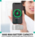 3-in-1 Portable Charger 5000 mAh Battery, Ultra-Compact Fast Charging for iPhone, USB-C Devices, Smartwatch (White)