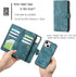 iCoverCase iPhone 13 Wallet Case with Card Holder, 2 in 1 PU Leather Magnetic Clasp, Zipper Pocket, Blue