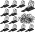 50Pcs Adhesive Cable Management Ties - Extra Screw & Hole, Multi-Purpose Wire Organizer Adjustable Nylon Cable Straps