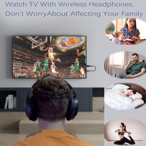 4-in-1 USB BT 5.0 Adapter Wireless Stereo Audio Transmitter Receiver with 3.5mm AUX for Car PC TV Speaker Home Audio