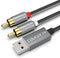Cubilux USB to RCA Audio Cable with 384KHz/24-bit DAC, USB A Male