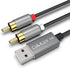 Cubilux USB to RCA Audio Cable with 384KHz/24-bit DAC, USB A Male