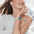 WINGLE Compatible with Apple Watch Bands 40mm for Women, Bling Diamond Slim Bracelet with Waterproof Bling Case