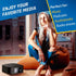 KLIM E1 MP3 Boombox with CD case - CD Player Portable Audio System + Extra BASS with Subwoofer + FM Radio, Bluetooth