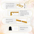 8.2FT 2 Square Backdrop Stand Heavy Duty, Gold Metal Wedding Arch Frame Adjustable, Change Over The Table Rod Stand