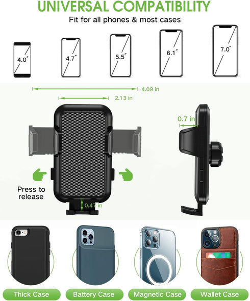Upgraded Cup Phone Holder for Car, Universal No Shaking Cup Holder Phone Mount with Expandable Base