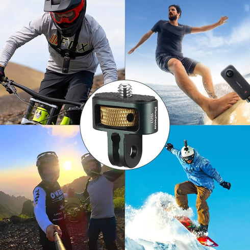1/4" Adapter Screw Head Camera Mount for GoPro, CNC Aluminum Conversion Adapter for Action Cameras