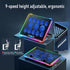 RGB Laptop Cooling Pad, Gaming Laptop Cooler with 13 Quiet Fans, 9 Height Stand, LED Lights