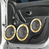 X AUTOHAUX 2pcs 4" Car Metal Audio Speaker Cover, Black Glossy Mesh Subwoofer Grill Horn Guard, Decorative Circle