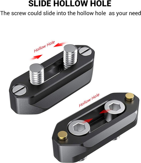 SMALLRIG 4cm Quick Release Safety Rail with 1/4'' Screws - 1.57 Inches Long - Model 1409