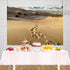 7x5ft Desert Landscape Photography Background, Blue Sky White Clouds Natural Scenery for Party Decorations