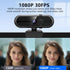 MOERTEK 1080P 90 Webcam for PC, Webcam with Mic, Auto Light Correction, Wide Angle, Built-in Privacy Cover, Supports