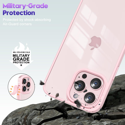 oakxco Thin Slim Clear Case for iPhone 13 Pro Max, Transparent Hybrid Hard Shell & Soft Silicone Rubber Bumper, Light