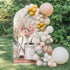 Jnbasdffb 7.2 Pink Spring Floral Wedding Arch Cover, Stretchy Spandex Arch Backdrop Stand Covers FT, Modern Oil Painted