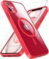 BESINPO Red Magnetic Case for iPhone 11, with Tempered Glass Screen Protector, Compatible with MagSafe, 360 Full-Body