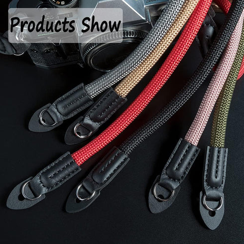 Vintage Camera Strap 100cm Nylon Climbing Rope Neck Shoulder Strap for Micro Single and DSLR Camera (Army Green)