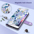 ULAK Premium PU Leather Wallet Case for iPhone 7 Plus/8 Plus, Blossom Flip Cover with Card Holder