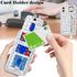 iPhone 12 Pro Case with Card Holder, Wallet for Women MagSafe Compatible Detachable 2-in-1 for Men, White Leopard