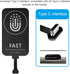 Septpenta Wireless Charging Receiver Type C, Folding Socket with Magnetic Charging Line, 10W Receiver Patch