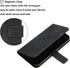 Motorola Moto E13 Wallet Case, Cute PU Leather with Magnetic Kickstand & 3 Card Slots - HX3 Smile Black Protective Case.