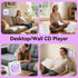 Kegaudio CD Player with Speakers CD Players for Home: Desktop Wall CD Player Bluetooth Portable with Dust Cover LCD